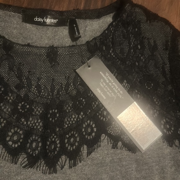 Daisy Fuentes sweater dress with lace - Picture 7 of 10